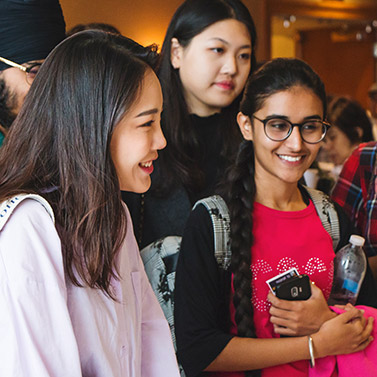 international students at alexander college during student orientation