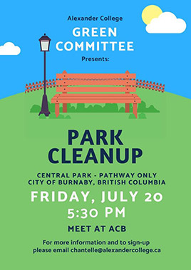 Park Cleanup poster Event
