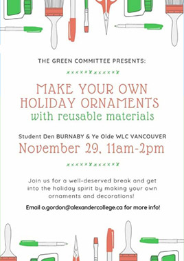 make your own holiday ornaments event