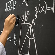 Math on a blackboard