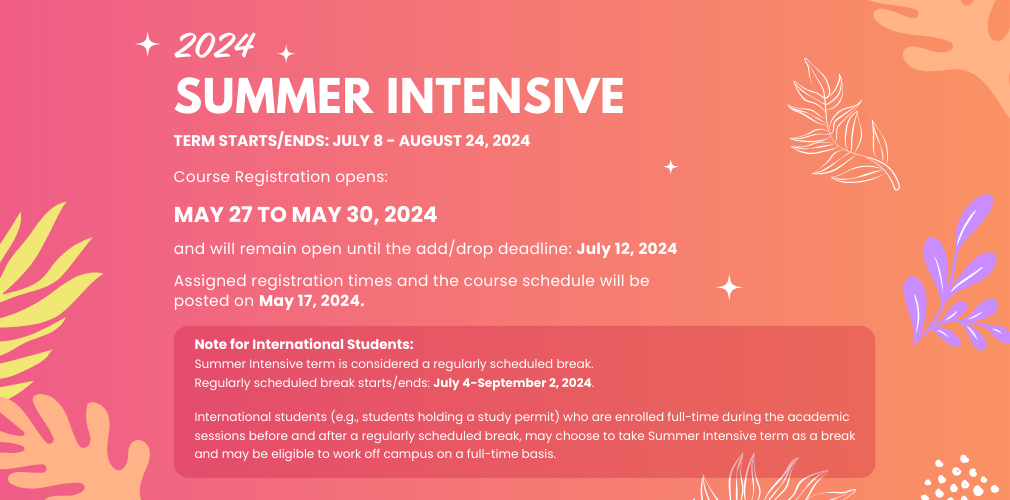 Summer intensive 2024 term