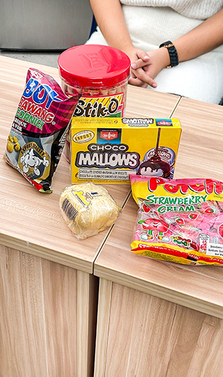assorted Filipino snacks