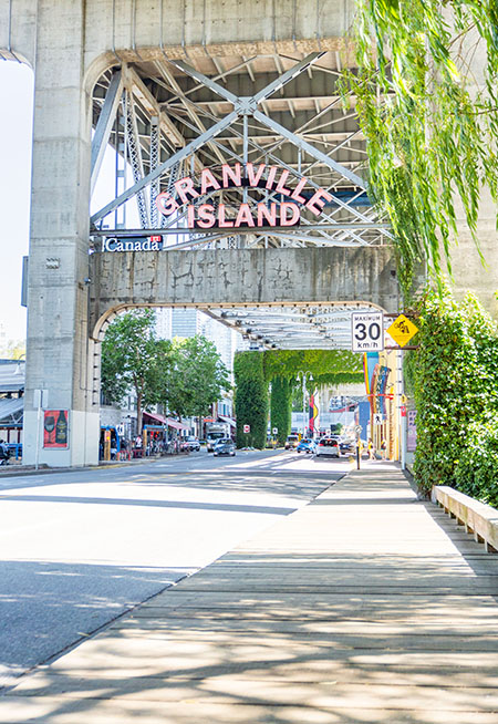 main sign for Granville Island