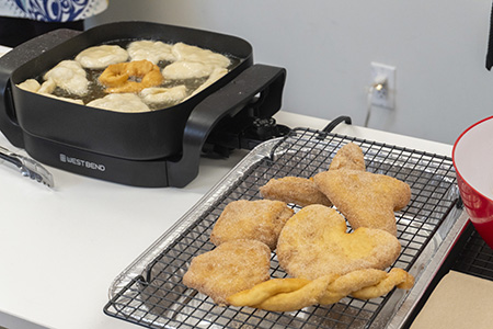 close up of bannock