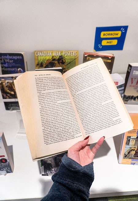 student reading a book