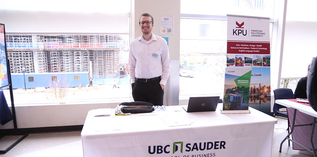 UBC Sauder table at the University Transfer Fair