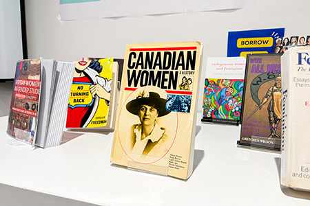 Women's History Month library display