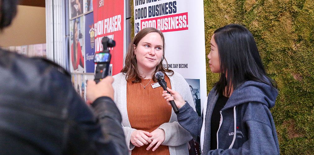 filming an SFU representative