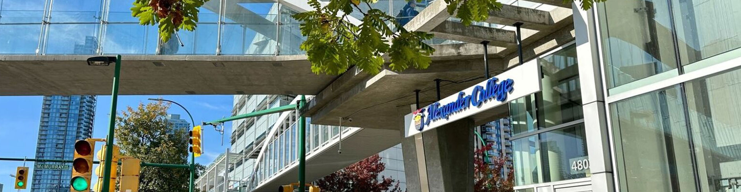 Exterior shot of Alexander College Burnaby campus