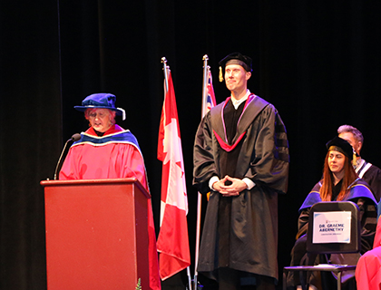 Chris at the 2024 Fall Convocation Ceremony