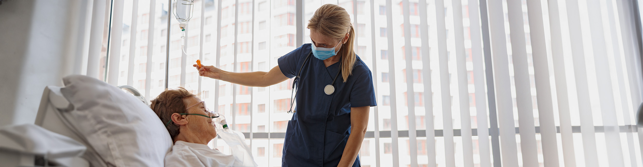 nurse helping a patient