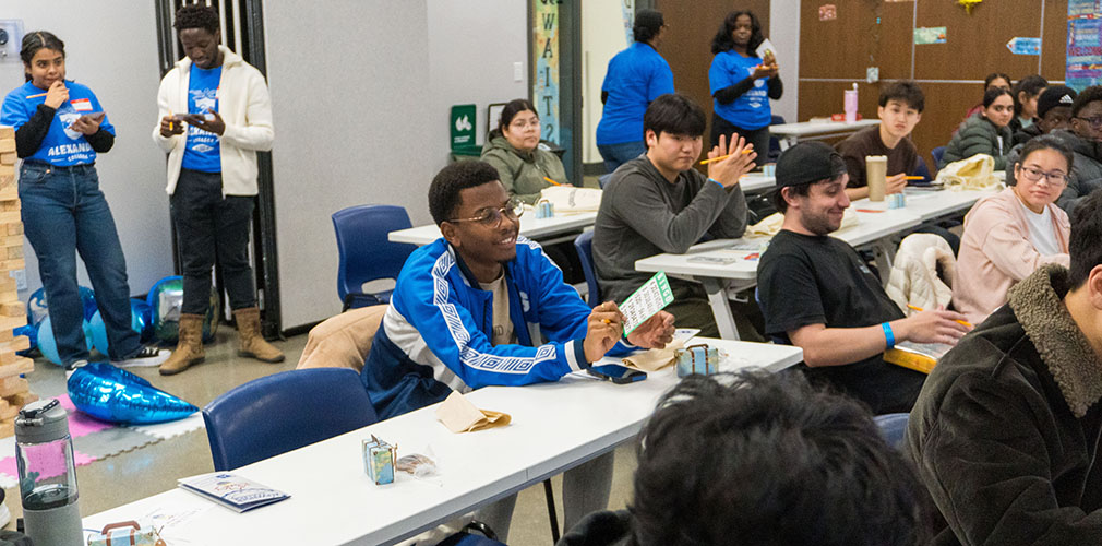new students playing bingo