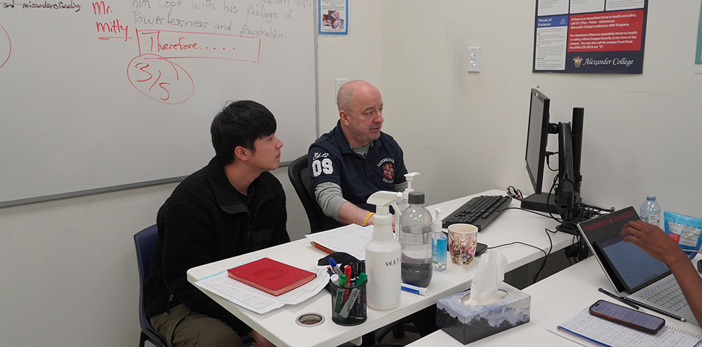 instructor with student